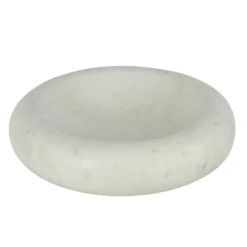 PARIS PRIX - Vide-poche en marbre "puglia" 29cm blanc