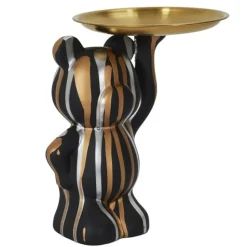 PARIS PRIX - Vide-poche statue "ourson" 23cm noir