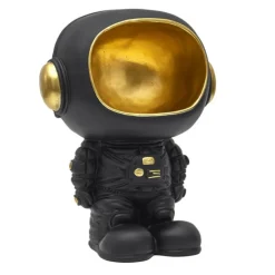 PARIS PRIX - Vide-poche statue "astronaute" 28cm noir