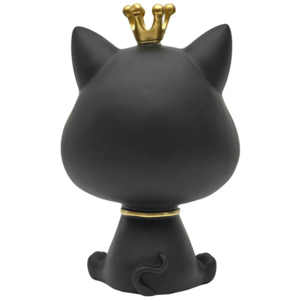 PARIS PRIX - Vide-poche statue "chat" 25cm noir