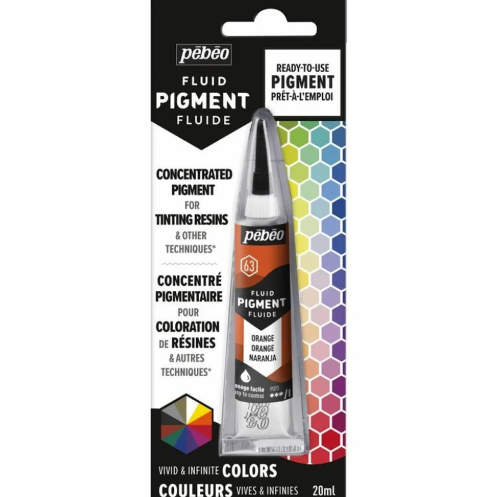 PÉBÉO - Colorant pigmenté pour résine - orange - 20 ml