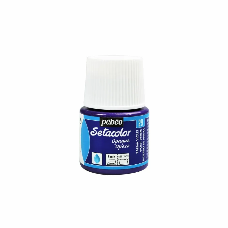 PÉBÉO - Peinture textile setacolor opaque - violet - 45 ml