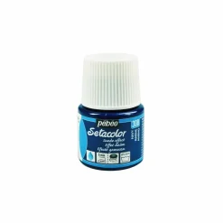 PÉBÉO - Peinture textile setacolor opaque effet daim - bleu marine - 45 ml