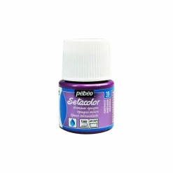 PÉBÉO - Peinture textile setacolor opaque effet métallique - améthyste - 45 ml
