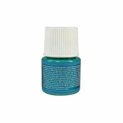 PÉBÉO - Peinture textile setacolor opaque effet métallique - turquoise - 45 ml