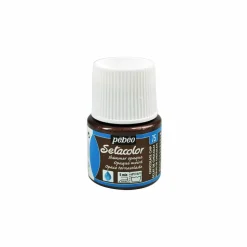 PÉBÉO - Peinture textile setacolor opaque effet métallique - chocolat - 45 ml