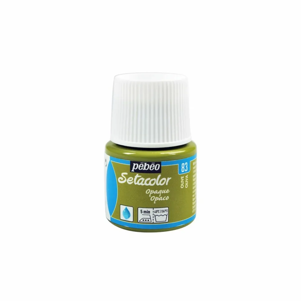 PÉBÉO - Peinture textile setacolor opaque - vert olive - 45 ml