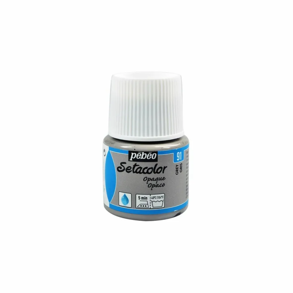 PÉBÉO - Peinture textile setacolor opaque - gris - 45 ml