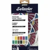 PÉBÉO - Set de 12 peintures pour tissus clairs et foncés setacolor - 12 x 20 ml