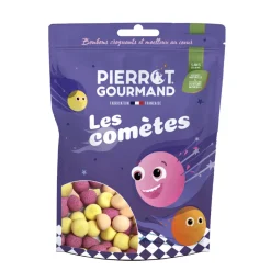 PIERROT GOURMAND - Sachet de bonbons 'Les Comètes', saveurs fruitées - 100g