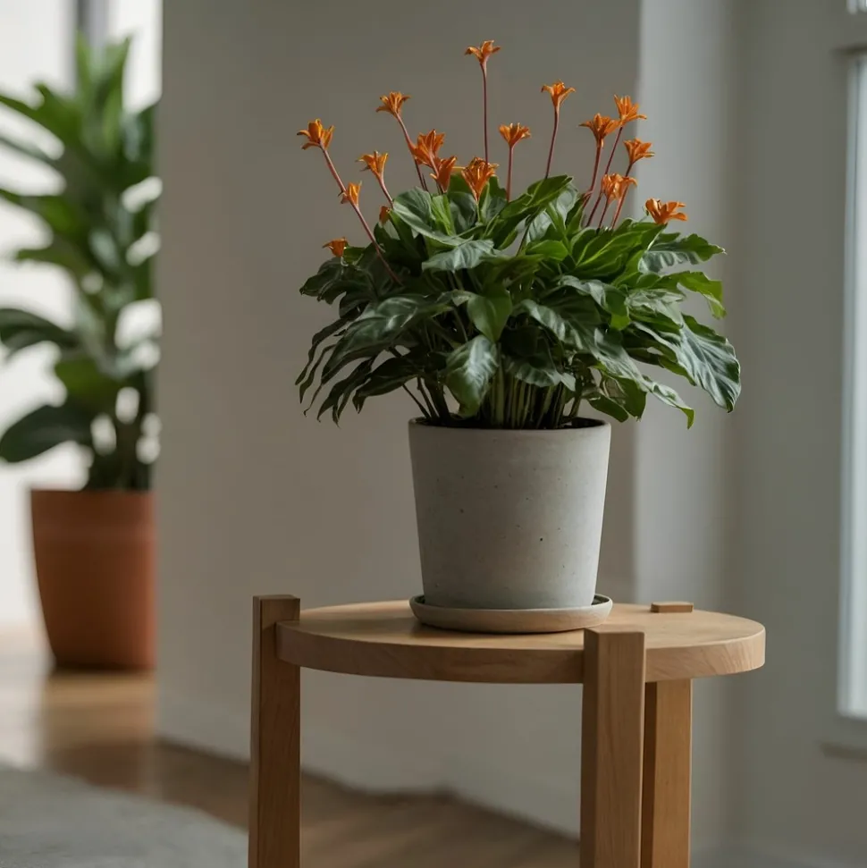 PLANT IN A BOX - Calathée - calathea crocata 'tassmania' - hauteur 40-50cm - ⌀14cm