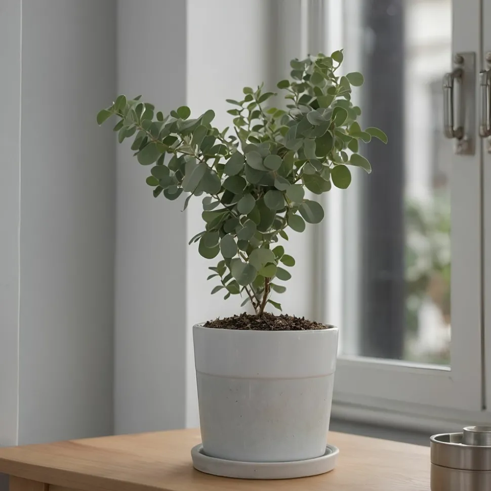 PLANT IN A BOX - Gommier - set de 2 - eucalyptus 'pulverulenta' - hauteur 25-40cm - ⌀13cm