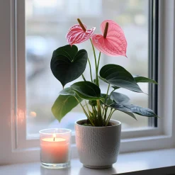 PLANT IN A BOX - Langue de feu - anthurium 'sweet dream' - hauteur 35-45cm - ø12cm