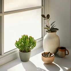 PLANT IN A BOX - Plante de jade - crassula ovata 'gollum' - hauteur 15-25 cm - pot 12 cm