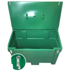 PLAST&AMP;AMP;#039;UP ROTOMOULAGE - Bac de stockage de denrées animales/multi-usages 200l avec grenouillères+cadenas