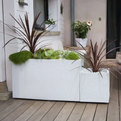 POETIC - Bac carré Graphit en polypropylène blanc cérusé - 39,5x39,5x43,5 cm