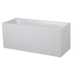 POETIC - Jardinière graphit en plastique blanc cérusé - 99,5x39x43 cm