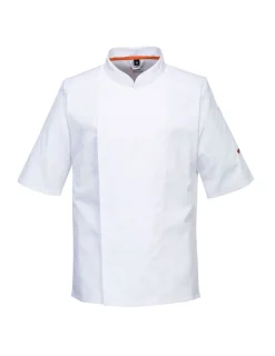 PORTWEST - Veste de cuisine manches longues stretch mesh air pro - l - blanc - portwest