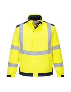 PORTWEST - Veste softshell modaflame multi norme arc électrique couleur : jaune/marine taille l - portwest