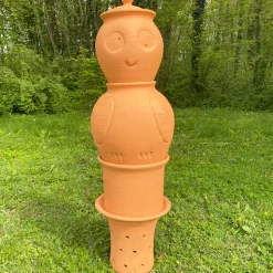 POTERIE JAMET - Base + réhausse + corps + tête + couvercle du lombricomposteur à étages (lisse ou motif)