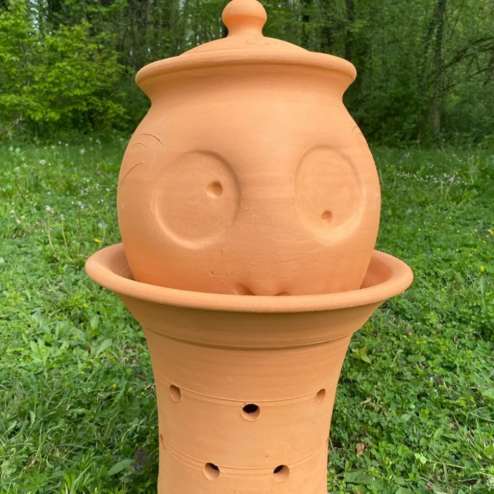 POTERIE JAMET - Base + tête + couvercle du lombricomposteur à étages (lisse ou motif)