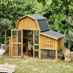 Poulailler 6 poules bois de sapin - 195.5 x 90 x 152.5 cm - gasconne