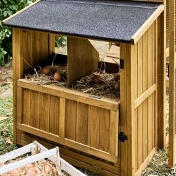 Poulailler 6 poules bois de sapin - 195.5 x 90 x 152.5 cm - gasconne