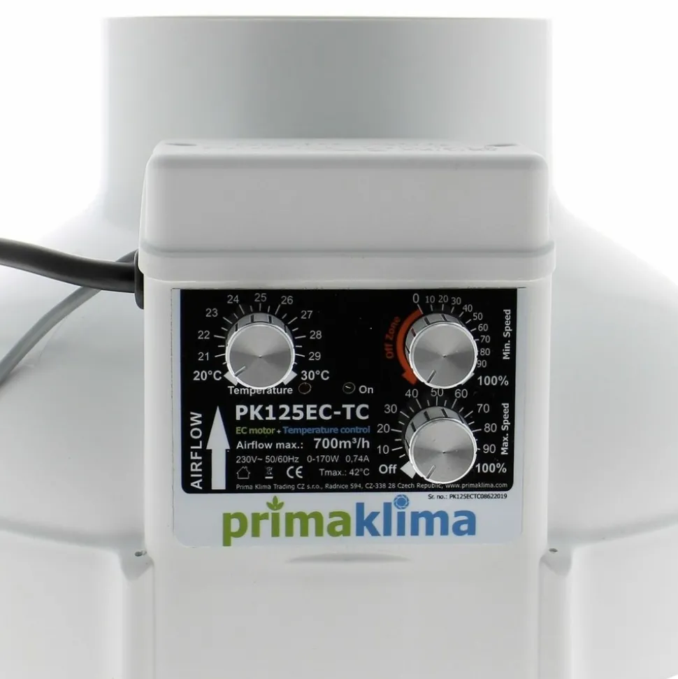 PRIMA KLIMA - Extracteur pk125ec-tc 700m3/h