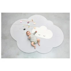 QUUT - Grand tapis de jeu nuage gris perle
