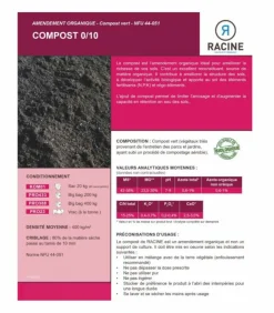 RACINE - Amendement organique compost vert pro, big bag 200 kg - pro433-bb200