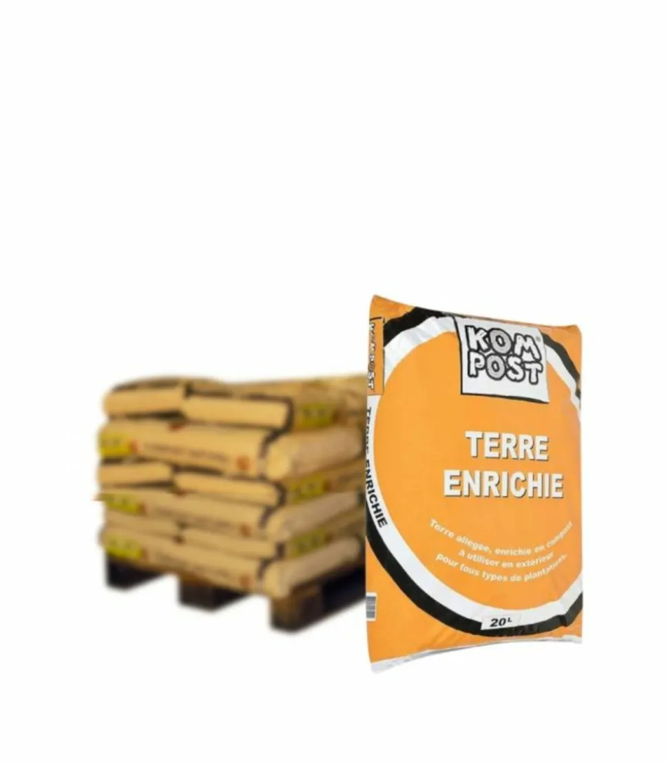 RACINE - Mélange de terre végétale enrichie racine pour bacs et jardinières, 10 sacs 20 litres - pro95-10x20