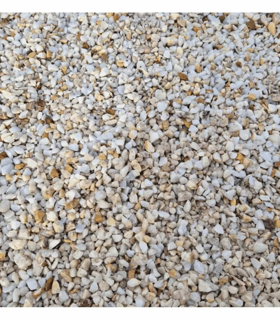 RACINE - Paillage minéral gravier marbre blanc 8-12mm, big bag 500 kg - f-pai065