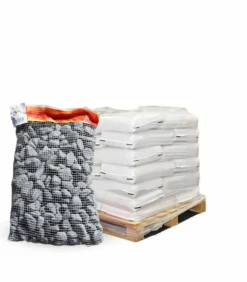 RACINE - Paillage minéral galet marbre noir 24-40mm, 10 filets de 20kg - f-pai068-10x20