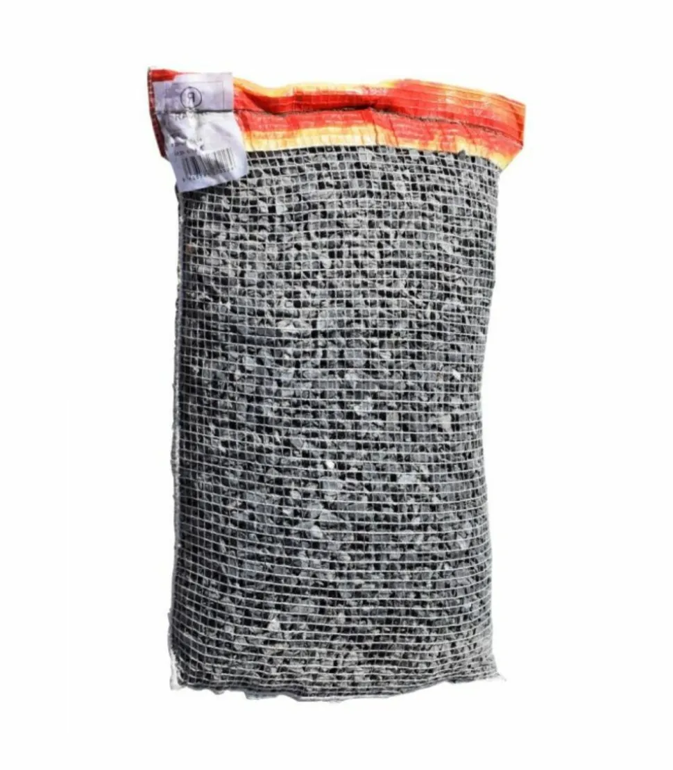 RACINE - Paillage minéral gravier marbre noir 6-14mm, filet de 20 kg - f-pai066