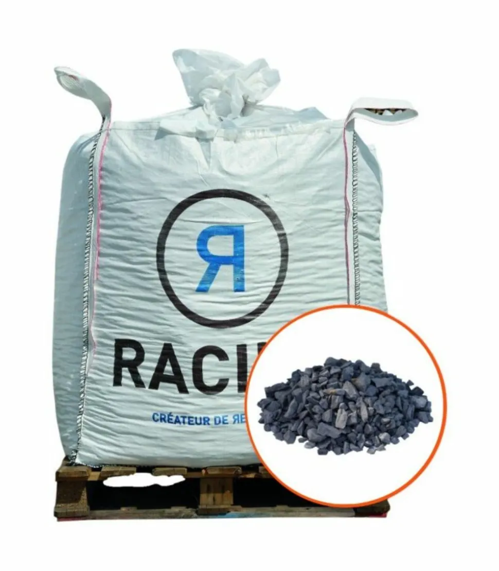 RACINE - Paillage minéral gravier marbre noir 6-14mm, big bag 500 kg - f-pai067
