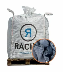 RACINE - Paillage minéral galet marbre noir 24-40mm, big bag 500 kg - f-pai014