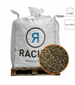 RACINE - Paillage minéral pouzzolane grise 7/15 big bag 1 m3 pour 20m2