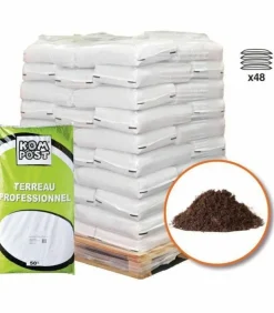 RACINE - Terreau engrais fleurissement 48 sacs 50 l plantes vivaces et annuelles