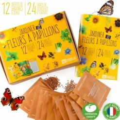 RADIS ET CAPUCINE - Coffret graines de fleurs à papillons