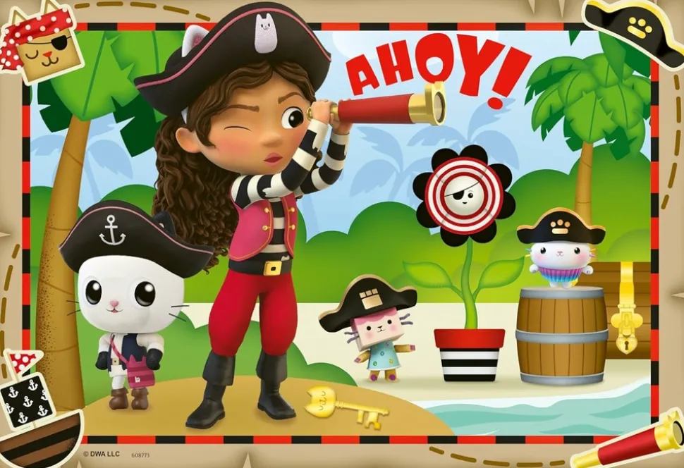 RAVENSBURGER - Puzzle gabby la fête des pirates 2x24 pcs