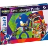 RAVENSBURGER - Puzzle les aventures de sonic 3x49 pcs
