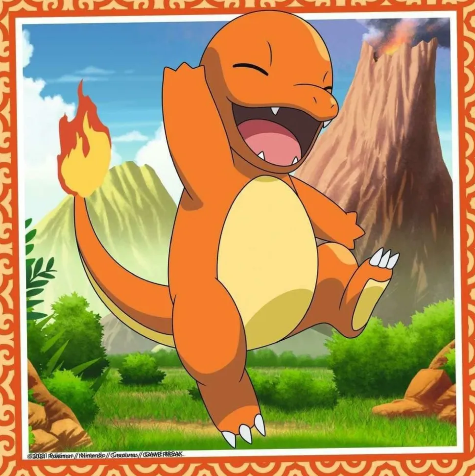 RAVENSBURGER - Puzzle pour enfants 3 x 49 pièces pokémon - salameche, bulbizarre et carapuce 3 posters inclus