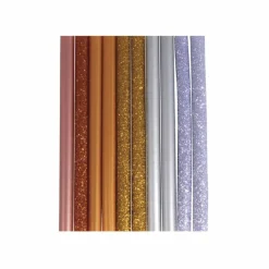 RAYHER - 10 bâtonnets de colle à paillettes pour pistolet à colle 10 x 0,7 cm - argenté-doré