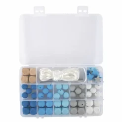 RAYHER - Coffret de perles en silicone - bleu