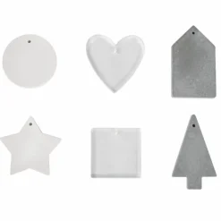 RAYHER - Moule en silicone 6 formes - maison, rond, carré, coeur, sapin, étoile