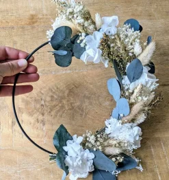 RECONCILIATION VEGETALE - Couronne murale de fleurs séchées henriette d20cm