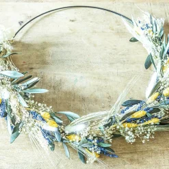 RECONCILIATION VEGETALE - Couronne murale de fleurs séchées hugo d50