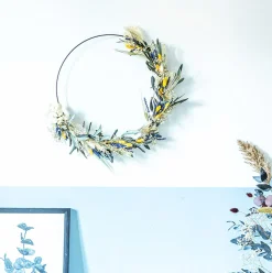 RECONCILIATION VEGETALE - Couronne murale de fleurs séchées hugo d50