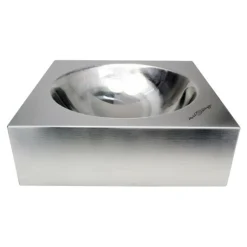 RED DINGO - Mangeoire pour chiens reddingo acier inoxydable argenté 330 ml (16 x 16 x 5 cm)
