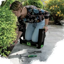 RIBILAND - Agenouilloir - ribiland - banc réversible - tabouret avec rangement pour l'entretien de vos jardins
